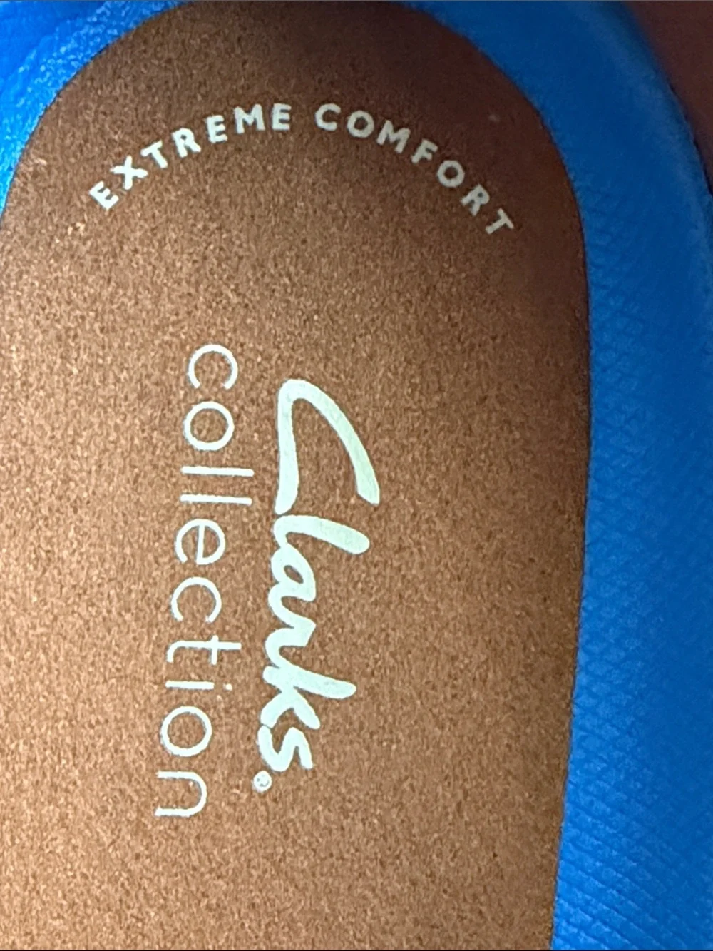 Clarks Brown Leather Slip-On Loafers with Blue Insoles